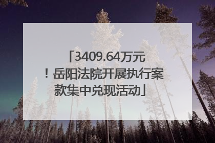 3409.64万元！岳阳法院开展执行案款集中兑现活动