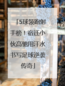 5球领跑射手榜！宿迁小伙高驰用汗水书写足球逆袭传奇