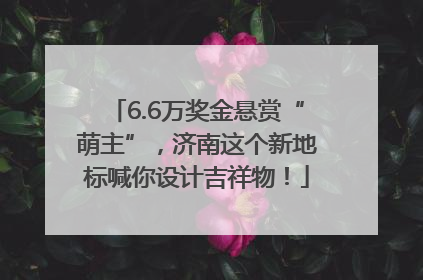 6.6万奖金悬赏“萌主”，济南这个新地标喊你设计吉祥物！