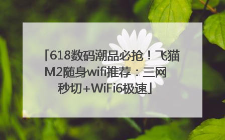 618数码潮品必抢！飞猫M2随身wifi推荐：三网秒切+WiFi6极速