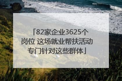 82家企业3625个岗位 这场就业帮扶活动专门针对这些群体