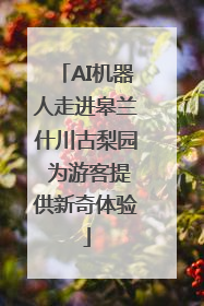 AI机器人走进皋兰什川古梨园 为游客提供新奇体验